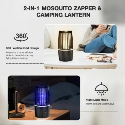 Laetava akuga öölamp-sääsetapumasin - Image 3