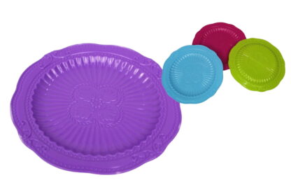 Ilus plastikust taldrik, 1 tk, läbimõõt 24 cm