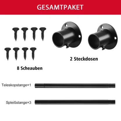 Pikendatav riidepuu kappi või mujale, 70-163 cm - Image 3