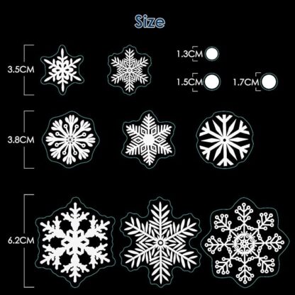 Klaasile kleebitavad lumehelbed, 120 tk - Image 2