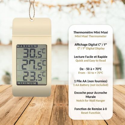 Digitaalne termomeeter tuppa või õue, näitab ka ööpäva kõrgemat ja madalaimat temperatuuri - Image 3