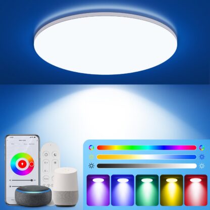 RGB LED laevalgusti, reguleeritav, äpiga juhitav, muusikaga sünkroonitav