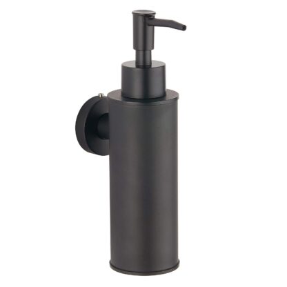 Seina külge kinnitatav seebidispenser, must (ümar)
