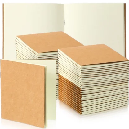 Väike tühjade lehtedega ökomaterjalidest märkmik 10x10 cm, 1 tk