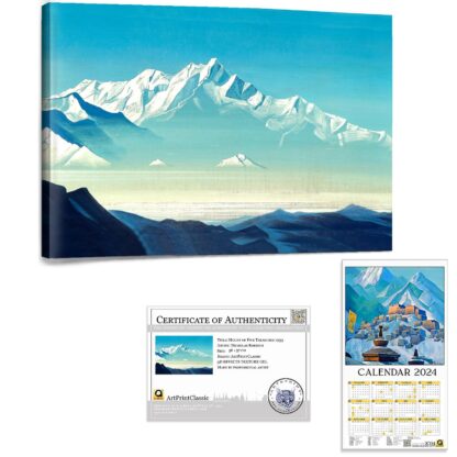 Lõuendil pilt Nicholas Roerich Mount of Five Treasures (36x57cm) (kaasas 2024 a kalender)