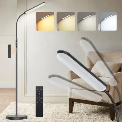 Puldiga dimmeriga põrandalamp LED-tulega