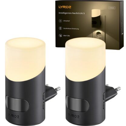 Liikumisanduriga LED-lambid, pistikusse, 2 tk