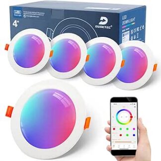 LED laevalgustid, RGBW, värviline, soe valgus (2700K), 4 tk
