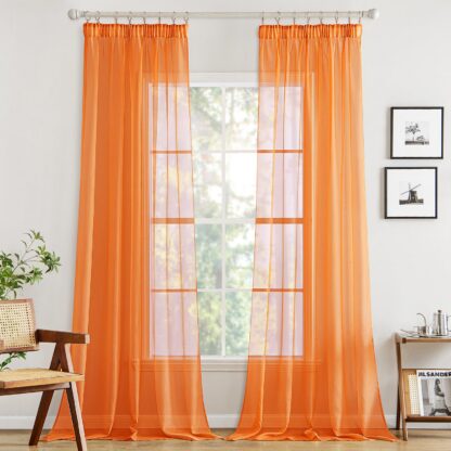 Kardinad, oranžid (2tk, 245x140cm)