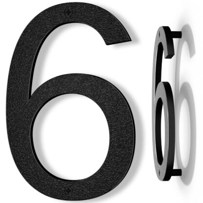 Majanumber, must (20cm, number 6)