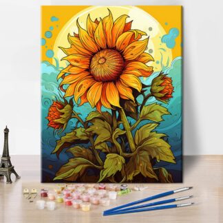 Numbrite järgi maalimise komplekt (40x50cm), koos värvide ja muuga