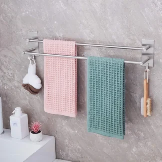 Kaherealine rätikuhoidja, seinale kleebitav (60cm)