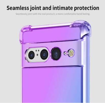Google Pixel 7 Pro telefonikaaned, läbipaistev (roosa/roheline) - Image 2