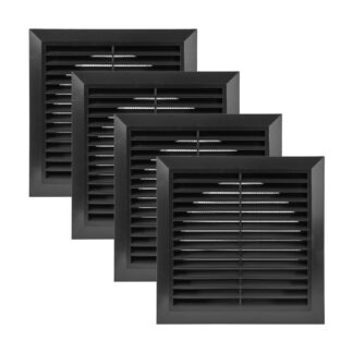 Ventilatsiooniava katted, must (15cm) (2tk, Ø15cm)
