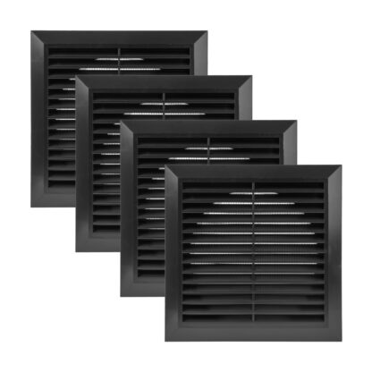 Ventilatsiooniava katted, must (15cm) (2tk, Ø15cm)