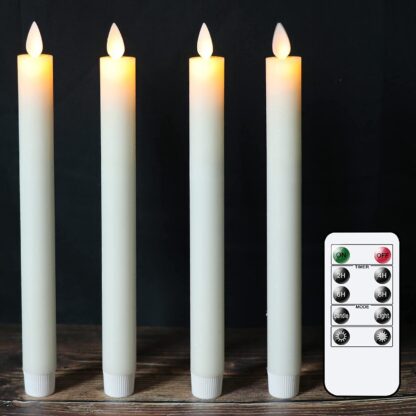LED küünlad, elevandiluu (4 tk, Ø 2 x 24cm)