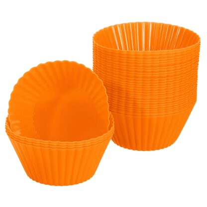 Silikoonist muffinivormid (36tk), oranžid
