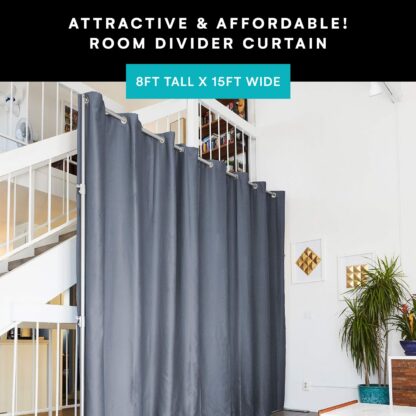 Hästi suur tumehall kardin,1  tk (243x457cm) - Image 2