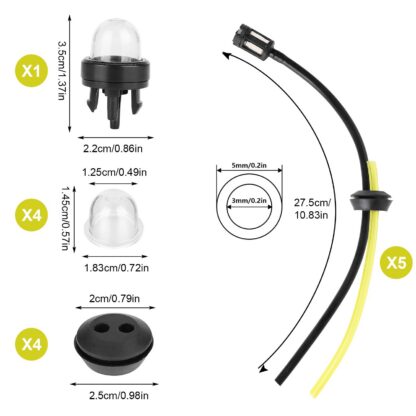 Niiduki kütusevoolikute komplekt (14tk, 27.5cm) - Image 3