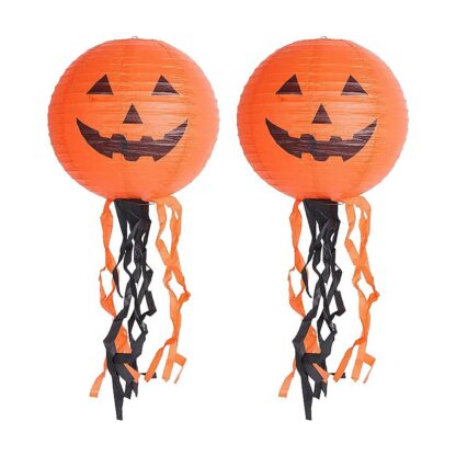 Halloweeni laternad, oranžid (2tk, 25cm)
