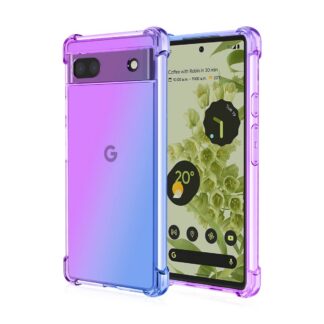 Google Pixel 7 telefonikaaned, läbipaistev, pehme silikoonist (lilla/sinine)
