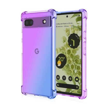 Google Pixel 7 telefonikaaned, läbipaistev, pehme silikoonist (lilla/sinine)