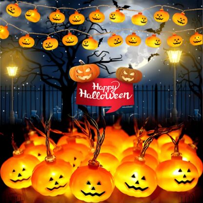 Halloweeni kõrvitsa tuled, soe kollane (3m, 20 LED)