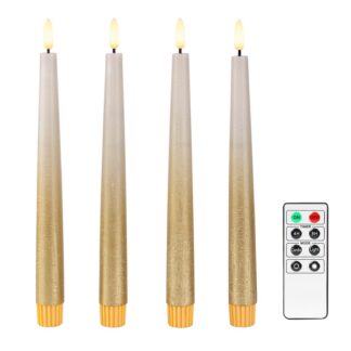 LED küünlad, puldiga (4tk, 25cm)