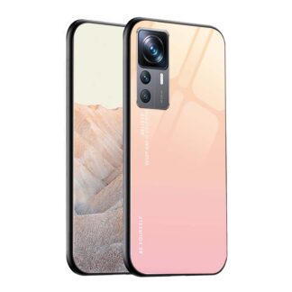 Xiaomi Mi 12T 5G telefonikaaned, pehme silikoonraam ja karastatud klaasist tagakülg, sinine