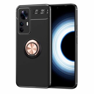 Xiaomi Mi 12T 5G telefonikaaned, 360° pöörlev rõngas, roosakuldne+must