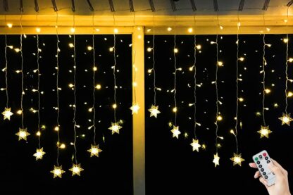 LED valguskardin, soe valgus (200x100cm, 104 LED)