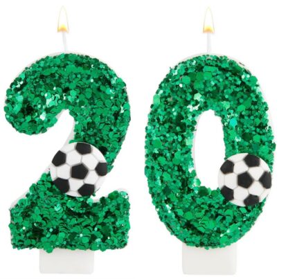 Rohelised jalgpalliga sünnipäevaküünlad 20