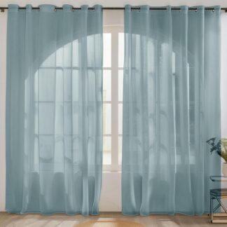 Läbipaistvad kardinad,hall (2tk, 132x160cm)