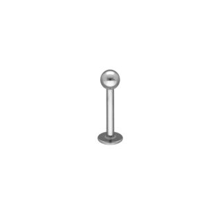 Nina-, huule-, kõrva vms rõngas, titaanist, hõbedane (1.2x6x3 mm)