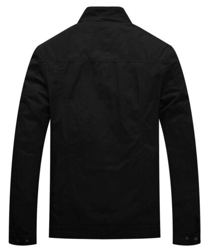 Puuvillane õhem suvine jakk meestele, must (XL) - Image 2