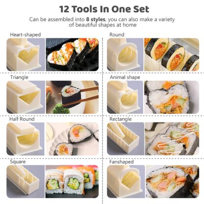 Sushi valmistamise komplekt koos terava noa ja kõige muuga (12 osa) - Image 3