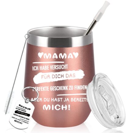 Termosekruus (350ml) koos kaane ja kõrrega, kaasas võtmehoidja, saksakeelsed kirjad