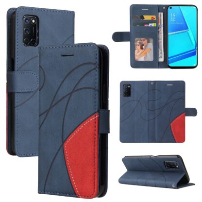 Oppo A52/A72/A92 telefonikaaned, nahk, sinine - Image 2