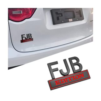 Auto embleem (must/punane), kleebis, 3D, metall