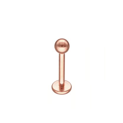 Nina-, huule-, kõrva vms rõngas, titaanist, roosakuldne (1.2x8x3 mm)