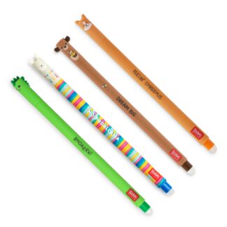 Loomakestega kustutatavad geelpliiatsid (4tk, 0.7mm)