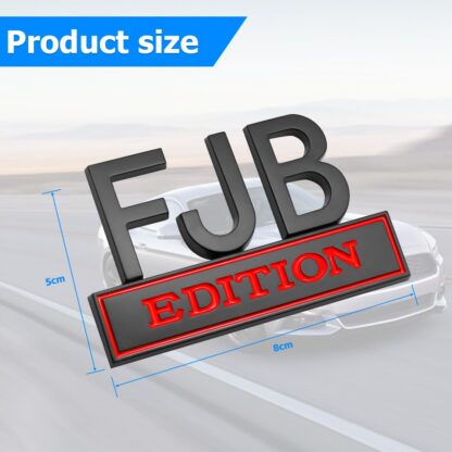 Auto embleem (must/punane), kleebis, 3D, metall - Image 2