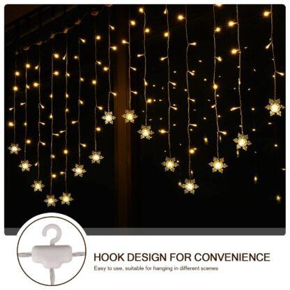 LED valguskardin, soe valge (200x100cm, 104 LED, 8 režiimi) - Image 2