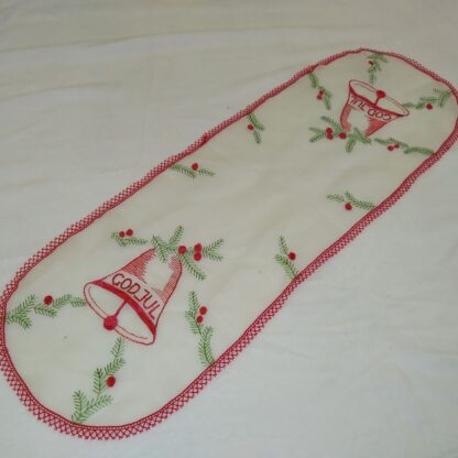 Tikitud jõululine linik, 71*25 cm