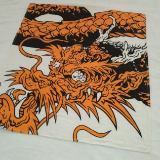 Oranž-valge draakoniga linik 53x58