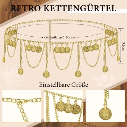 Vööketid naistele, kuldsed (2tk) - Image 2
