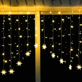 LED valguskardin, soe valge (200x100cm, 104 LED, 8 režiimi)