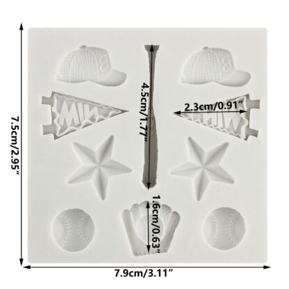 Pesapalliteemaline silikoonvorm - Image 2