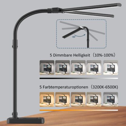 LED laualamp, hämardatav, must, kahepoolne (80cm, 24W) - Image 3