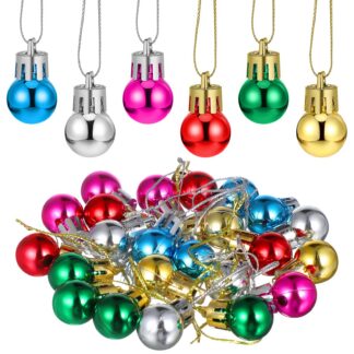 Pisikesed värvilised jõulukuulid (24tk, 2cm)